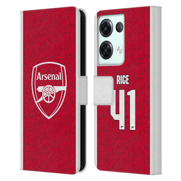 Arsenal FC 2025/26 Players Home Kit Declan Rice Leather Book Wallet Case Cover For OPPO Reno8 Pro Arsenal FC 2025/26 Players Home Kit Declan Rice Leather Book Wallet Case Cover For OPPO Reno8 Pro