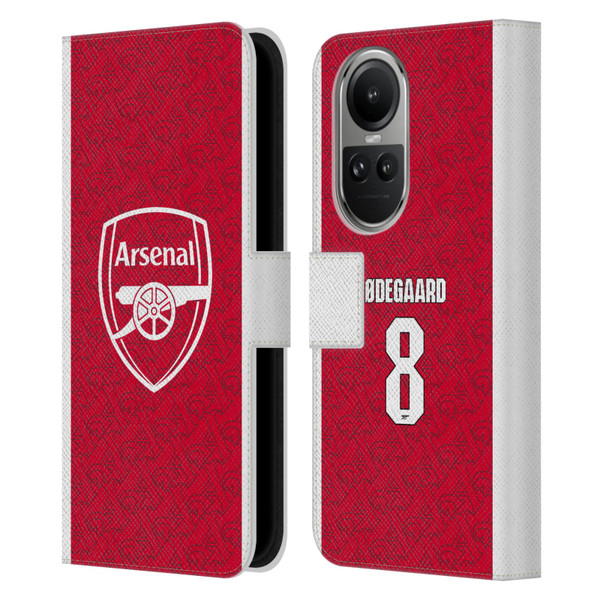Arsenal FC 2025/26 Players Home Kit Martin Ødegaard Leather Book Wallet Case Cover For OPPO Reno10 5G / Reno10 Pro 5G Arsenal FC 2025/26 Players Home Kit Martin Ødegaard Leather Book Wallet Case Cover For OPPO Reno10 5G / Reno10 Pro 5G