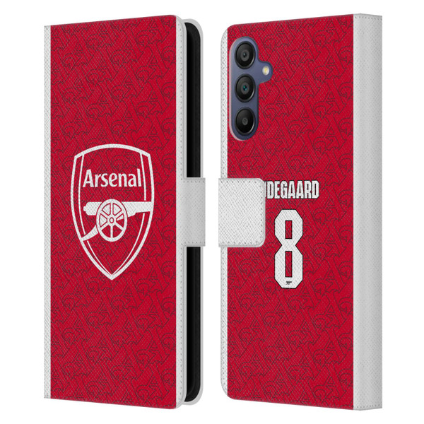 Arsenal FC 2025/26 Players Home Kit Martin Ødegaard Leather Book Wallet Case Cover For Samsung Galaxy A15 Arsenal FC 2025/26 Players Home Kit Martin Ødegaard Leather Book Wallet Case Cover For Samsung Galaxy A15