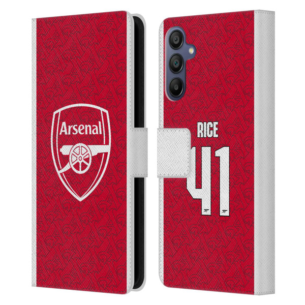 Arsenal FC 2025/26 Players Home Kit Declan Rice Leather Book Wallet Case Cover For Samsung Galaxy A15 Arsenal FC 2025/26 Players Home Kit Declan Rice Leather Book Wallet Case Cover For Samsung Galaxy A15