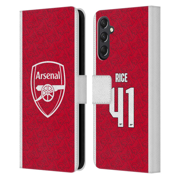 Arsenal FC 2025/26 Players Home Kit Declan Rice Leather Book Wallet Case Cover For Samsung Galaxy A24 4G / M34 5G