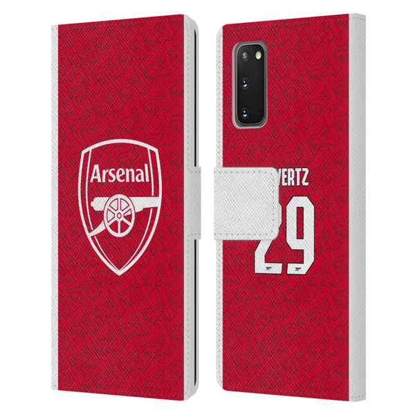 Arsenal FC 2025/26 Players Home Kit Kai Havertz Leather Book Wallet Case Cover For Samsung Galaxy S20 / S20 5G Arsenal FC 2025/26 Players Home Kit Kai Havertz Leather Book Wallet Case Cover For Samsung Galaxy S20 / S20 5G