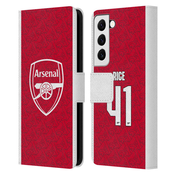 Arsenal FC 2025/26 Players Home Kit Declan Rice Leather Book Wallet Case Cover For Samsung Galaxy S22 5G Arsenal FC 2025/26 Players Home Kit Declan Rice Leather Book Wallet Case Cover For Samsung Galaxy S22 5G