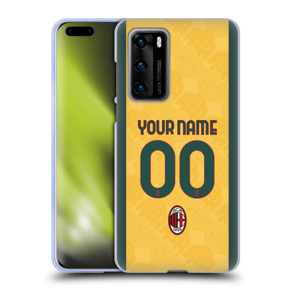 Custom Customised Personalised AC Milan 2024/25 Kit Third Soft Gel Case for Huawei P40 5G