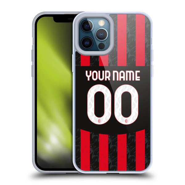 Custom Customised Personalised AC Milan 2024/25 Kit Home Soft Gel Case for Apple iPhone 12 Pro Max Custom Customised Personalised AC Milan 2024/25 Kit Home Soft Gel Case for Apple iPhone 12 Pro Max