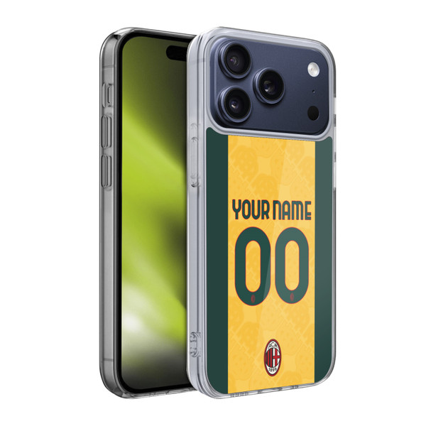 Custom Customised Personalised AC Milan 2024/25 Kit Third Soft Gel Case for Apple iPhone 17 Pro
