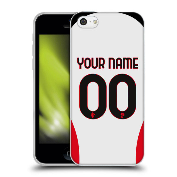 Custom Customised Personalised AC Milan 2024/25 Kit Away Soft Gel Case for Apple iPhone 5c