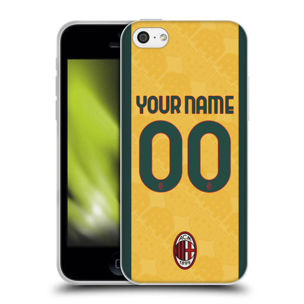 Custom Customised Personalised AC Milan 2024/25 Kit Third Soft Gel Case for Apple iPhone 5c