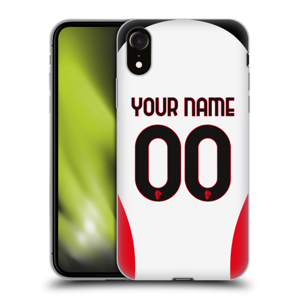 Custom Customised Personalised AC Milan 2024/25 Kit Away Soft Gel Case for Apple iPhone XR