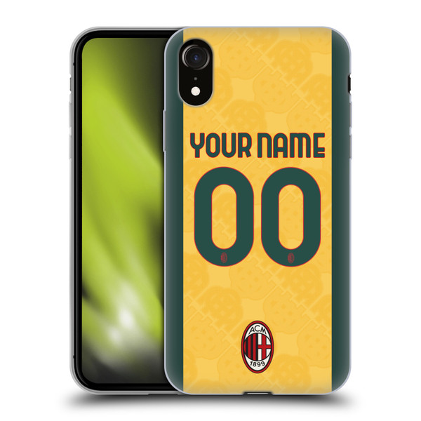 Custom Customised Personalised AC Milan 2024/25 Kit Third Soft Gel Case for Apple iPhone XR