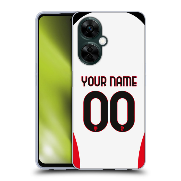 Custom Customised Personalised AC Milan 2024/25 Kit Away Soft Gel Case for OnePlus Nord N30