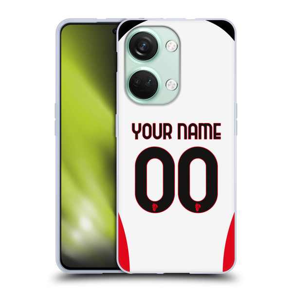 Custom Customised Personalised AC Milan 2024/25 Kit Away Soft Gel Case for OnePlus Nord 3 5G