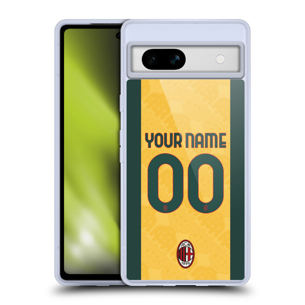 Custom Customised Personalised AC Milan 2024/25 Kit Third Soft Gel Case for Google Pixel 7a