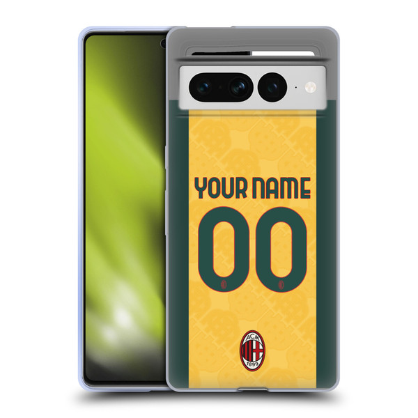 Custom Customised Personalised AC Milan 2024/25 Kit Third Soft Gel Case for Google Pixel 7 Pro