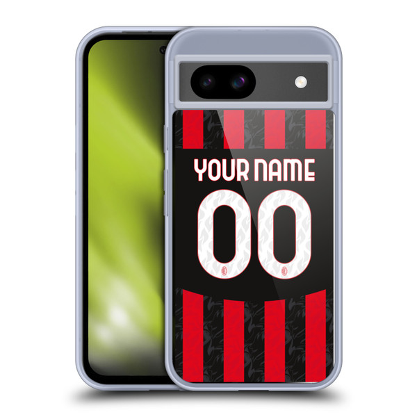 Custom Customised Personalised AC Milan 2024/25 Kit Home Soft Gel Case for Google Pixel 8a