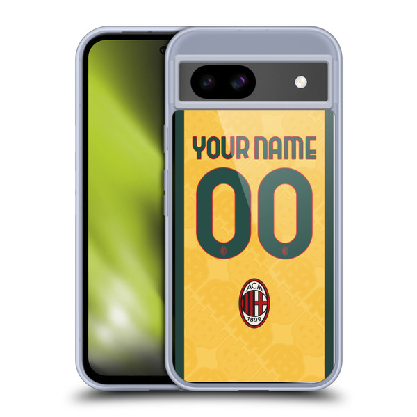 Custom Customised Personalised AC Milan 2024/25 Kit Third Soft Gel Case for Google Pixel 8a