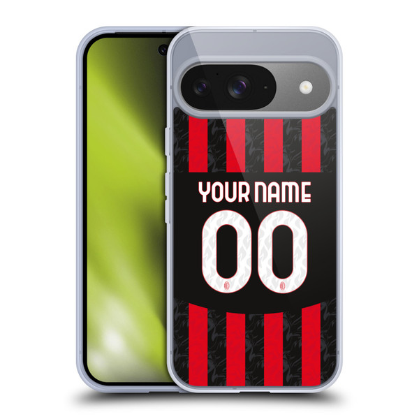 Custom Customised Personalised AC Milan 2024/25 Kit Home Soft Gel Case for Google Pixel 9 / Pixel 9 Pro