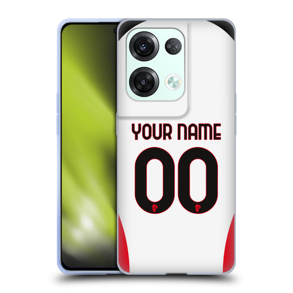 Custom Customised Personalised AC Milan 2024/25 Kit Away Soft Gel Case for OPPO Reno8 Pro Custom Customised Personalised AC Milan 2024/25 Kit Away Soft Gel Case for OPPO Reno8 Pro