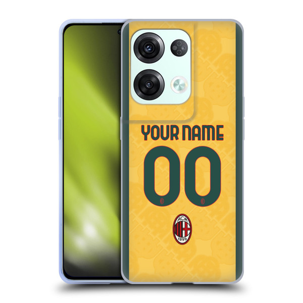 Custom Customised Personalised AC Milan 2024/25 Kit Third Soft Gel Case for OPPO Reno8 Pro