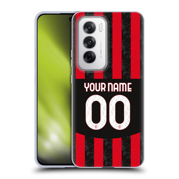 Custom Customised Personalised AC Milan 2024/25 Kit Home Soft Gel Case for OPPO Reno12 5G