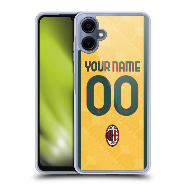 Custom Customised Personalised AC Milan 2024/25 Kit Third Soft Gel Case for Samsung Galaxy A06 4G