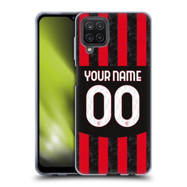 Custom Customised Personalised AC Milan 2024/25 Kit Home Soft Gel Case for Samsung Galaxy A12 (2020)
