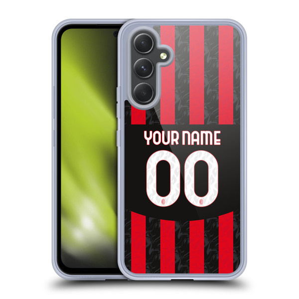 Custom Customised Personalised AC Milan 2024/25 Kit Home Soft Gel Case for Samsung Galaxy A54 5G Custom Customised Personalised AC Milan 2024/25 Kit Home Soft Gel Case for Samsung Galaxy A54 5G