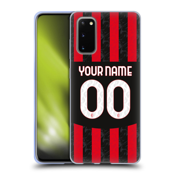 Custom Customised Personalised AC Milan 2024/25 Kit Home Soft Gel Case for Samsung Galaxy S20 / S20 5G Custom Customised Personalised AC Milan 2024/25 Kit Home Soft Gel Case for Samsung Galaxy S20 / S20 5G