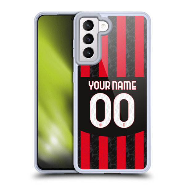 Custom Customised Personalised AC Milan 2024/25 Kit Home Soft Gel Case for Samsung Galaxy S21 5G Custom Customised Personalised AC Milan 2024/25 Kit Home Soft Gel Case for Samsung Galaxy S21 5G