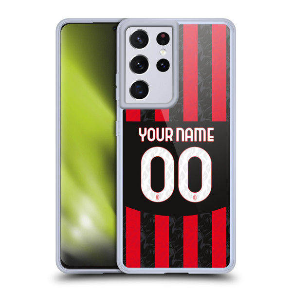 Custom Customised Personalised AC Milan 2024/25 Kit Home Soft Gel Case for Samsung Galaxy S21 Ultra 5G