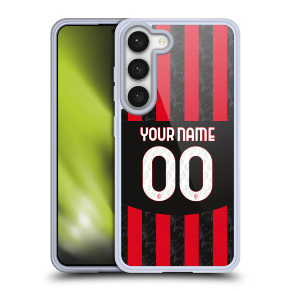 Custom Customised Personalised AC Milan 2024/25 Kit Home Soft Gel Case for Samsung Galaxy S23 5G Custom Customised Personalised AC Milan 2024/25 Kit Home Soft Gel Case for Samsung Galaxy S23 5G