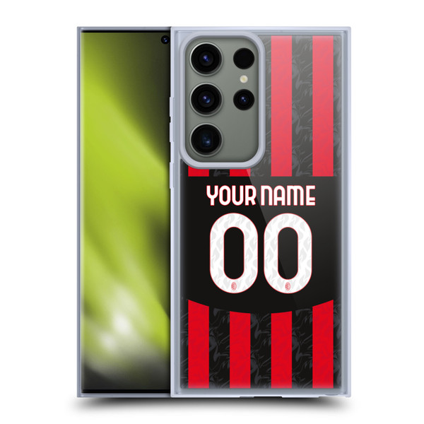 Custom Customised Personalised AC Milan 2024/25 Kit Home Soft Gel Case for Samsung Galaxy S23 Ultra 5G Custom Customised Personalised AC Milan 2024/25 Kit Home Soft Gel Case for Samsung Galaxy S23 Ultra 5G