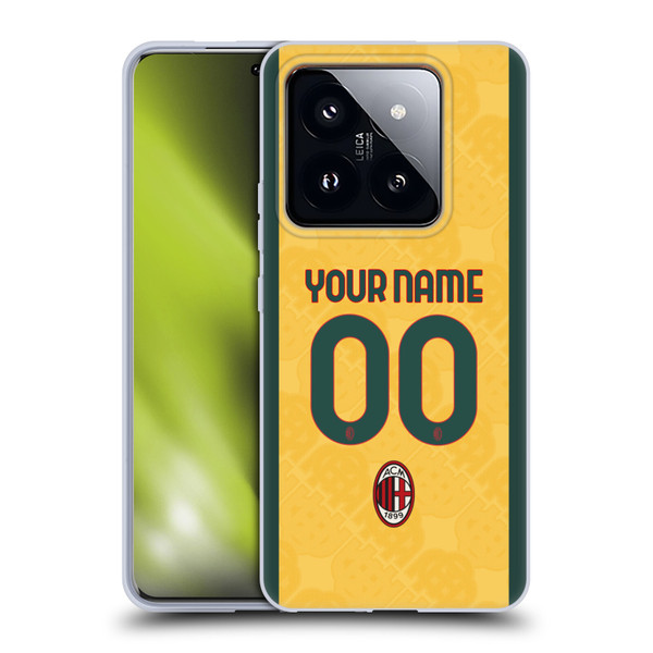 Custom Customised Personalised AC Milan 2024/25 Kit Third Soft Gel Case for Xiaomi 14 Pro