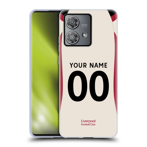 Custom Customised Personalised Liverpool Football Club 2025/26 Kit Away Soft Gel Case for Motorola Edge 40 Neo 5G