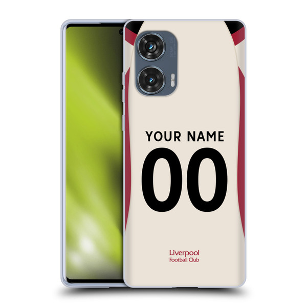 Custom Customised Personalised Liverpool Football Club 2025/26 Kit Away Soft Gel Case for Motorola Edge 50 Fusion