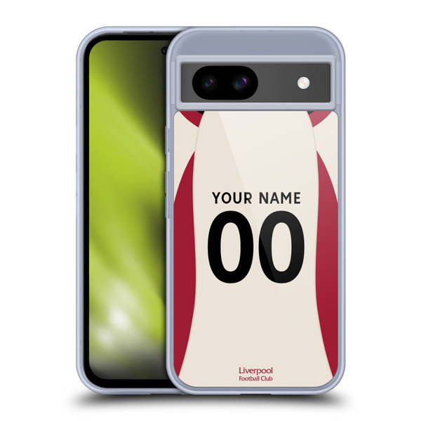Custom Customised Personalised Liverpool Football Club 2025/26 Kit Away Soft Gel Case for Google Pixel 8a