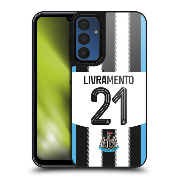 Newcastle United Football Club 2025/26 Players Home Kit 2nd Group Valentino Livramento Gel Armour Case For Samsung Galaxy A15