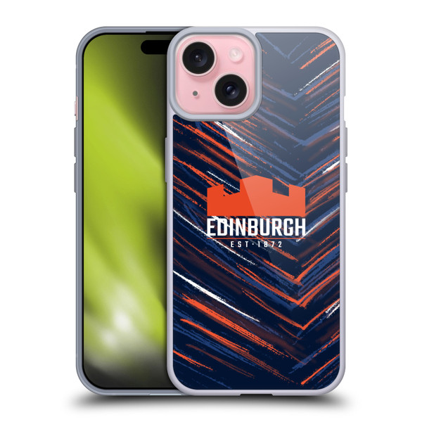 Edinburgh Rugby 2025/26 Crest Kit Home Soft Gel Case for Apple iPhone 15