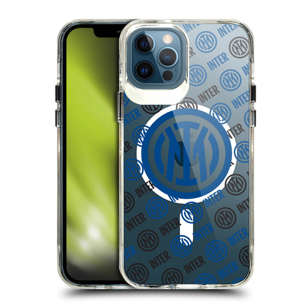 Fc Internazionale Milano Logo Icon Crest Pattern SHOCKPROOF BUMPER CASE COMPATIBLE WITH Apple iPhone 12 / iPhone 12 Pro & MAGSAFE