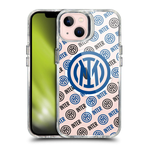 Fc Internazionale Milano Logo Icon Crest Pattern SHOCKPROOF BUMPER CASE COMPATIBLE WITH Apple iPhone 13 & MAGSAFE