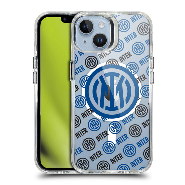 Fc Internazionale Milano Logo Icon Crest Pattern SHOCKPROOF BUMPER CASE COMPATIBLE WITH Apple iPhone 14 & MAGSAFE