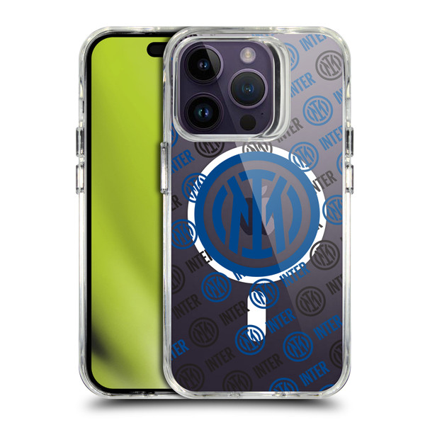 Fc Internazionale Milano Logo Icon Crest Pattern SHOCKPROOF BUMPER CASE COMPATIBLE WITH Apple iPhone 14 Pro & MAGSAFE