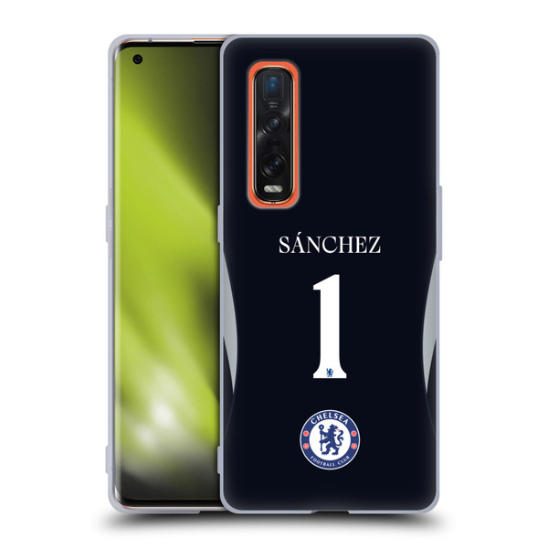 Chelsea Football Club 2025/26 Players Home Kit 1st Group Robert Sánchez Soft Gel Case for OPPO Find X2 Pro 5G