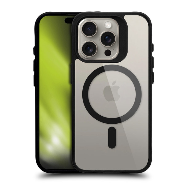 Head Case Designs Black Shockproof Bumper Case For Apple iPhone 15 Pro/MagSafe