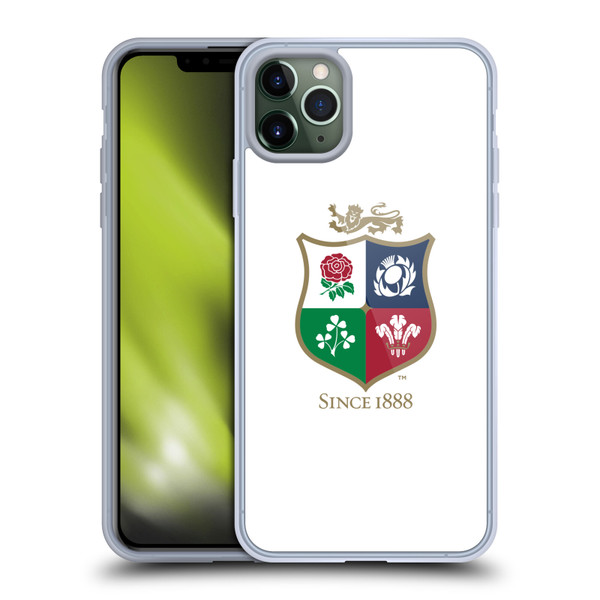 British and Irish Lions Badge White Soft Gel Case for Apple iPhone 11 Pro Max