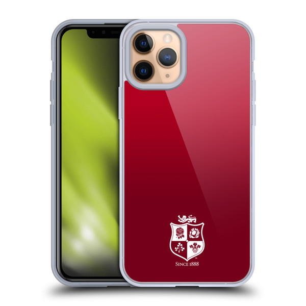 British and Irish Lions Badge Gradient Mono Soft Gel Case for Apple iPhone 11 Pro