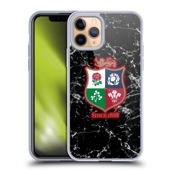 British and Irish Lions Badge Marble Soft Gel Case for Apple iPhone 11 Pro