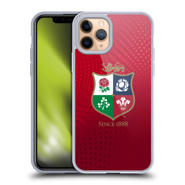 British and Irish Lions Badge Textured Soft Gel Case for Apple iPhone 11 Pro