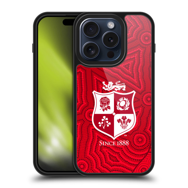 British and Irish Lions Badge Patterns Gel Armour Case For Apple iPhone 15 Pro