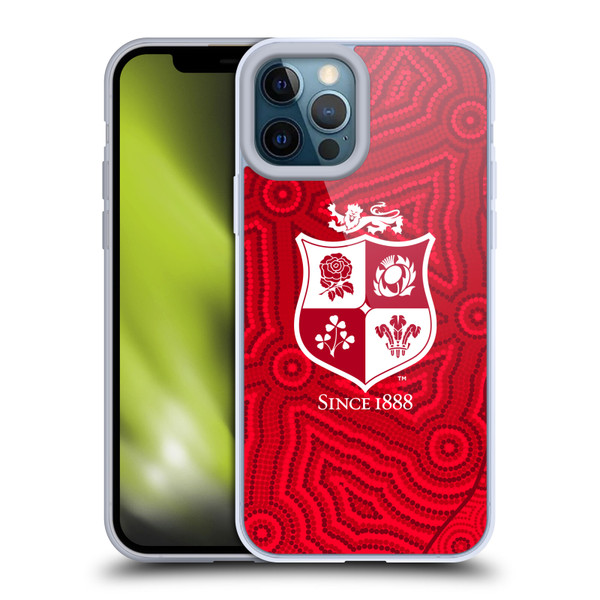 British and Irish Lions Badge Patterns Soft Gel Case for Apple iPhone 12 Pro Max